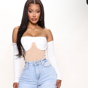 Fashion nova corset blouse